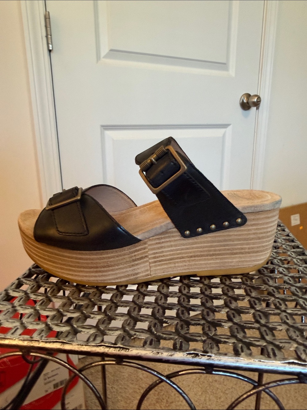 Dansko selma Black Platform Sandals 38
